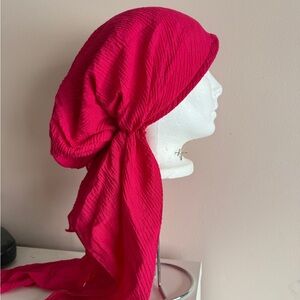 Elegant Pink Headscarf - “pre-tied” tichel